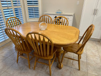 Wooden Dining Set w/ 6 chairs