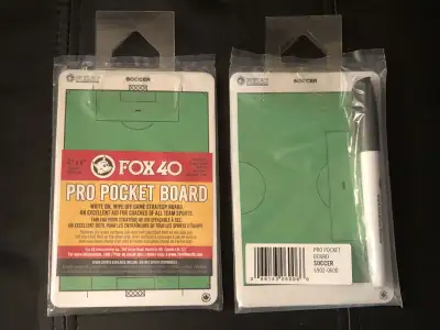 Two brand new Fox 40 pro pocket boards for soccer, View more