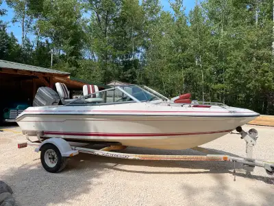 1989 Searay 160 100 HP 2 Stroke Merc Set up as fishing boat with rear deck, three seat pedestals Pre...