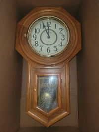 Oak wall Clock Battery Operated 