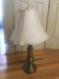 Lamp: brass color: 26 x 15 inches