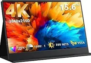 4K Portable Monitor  15.6 Inch UHD 3840×2160 USB-C Mini HDMI, View more
