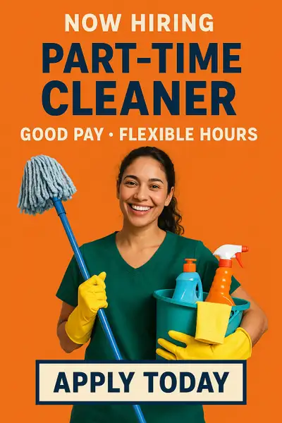 Part Time Cleaner (22$/hour) Laval Ouest with BONUS!, View more