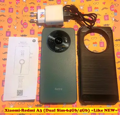 Xiaomi-Redmi A3 (Dual Sim-64Gb/4Gb) =Like NEW=, View more