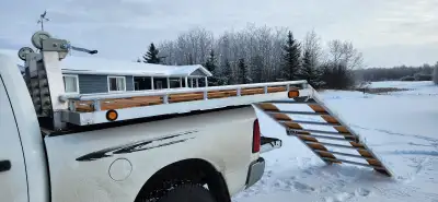 -8x8 deck -2x 2500lb hand crank winches. -120" ramp -Treated 3/4 Fir deck and ramp -Aluminm Built de...