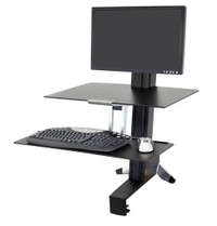 Ergotron Dual Monitor Workstation W/ Desk Mount Workfit-S K6796