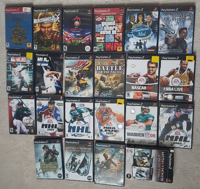 PS2 Games each $10 or all for $110 in Older Generation in Markham / York Region