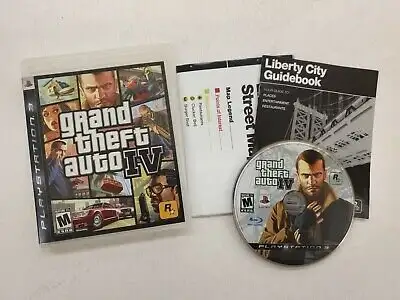 Like New Full + Map Grand Theft Auto IV 4 Playstation 3 PS3 $22, View more