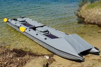 Inflatable Boat Pontoon Catamaran Crabzz SP350 has been designed for fishing, spearfishing, and trav...