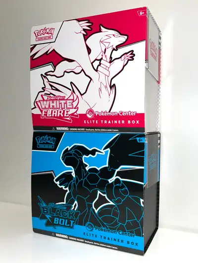 BLACK BOLT WHITE FLARE Pokemon Center Elite Trainer Box, View more