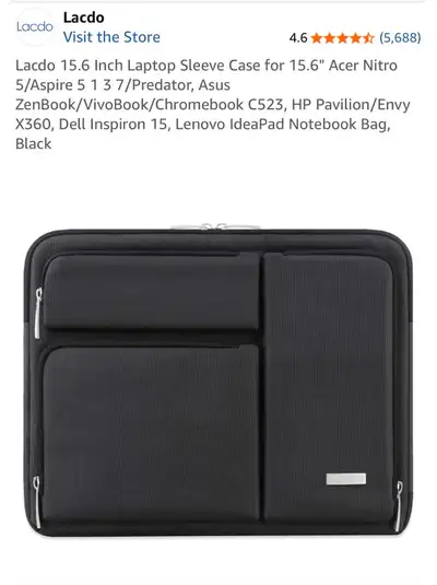 Lacdo 15.6 Inch Laptop Sleeve Case, View more