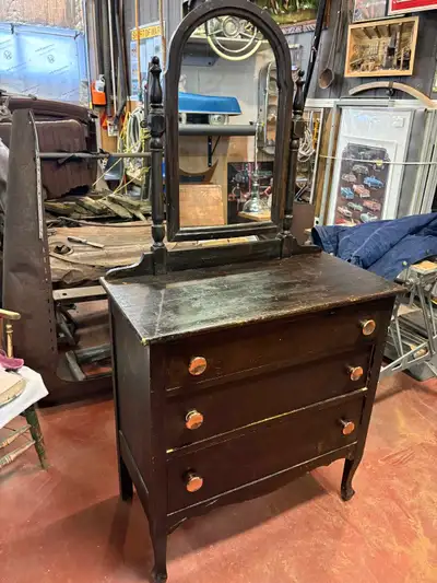 Antique Dresser with Mirror, View more