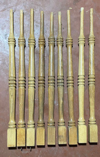 Used Oak Newels and Oak Balusters, O.B.O.