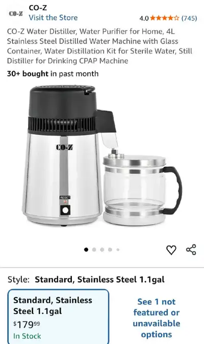 BNIB Water Distiller Pick up only