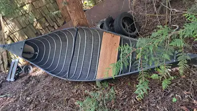 With two new cedar seats. 13 ft lightweight SPal aluminum canoe @ 32 lbs in excellent condition. New...