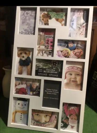 Collage Photo Frame 15”x25” Fits 13 - 4”x6” photos Pick up in Shawnessy. See my other ads.