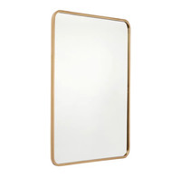 Beautiful gold rim rectangular mirror for sale