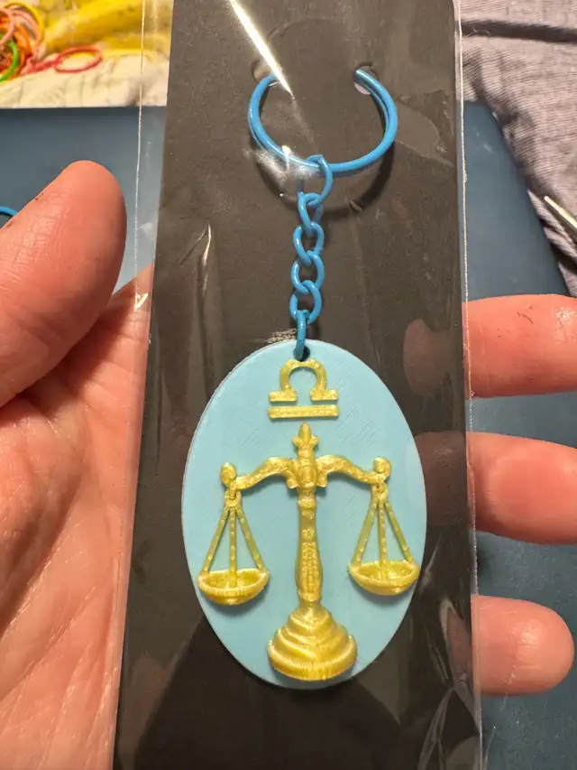 New Libra zodiac keychain 