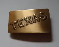 Vintage Texas Solid Brass Belt Buckle - The Alamo San Antonio