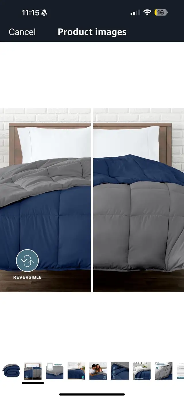 Queen Reversible Comforter in Bedding in Kitchener / Waterloo - Image 3
