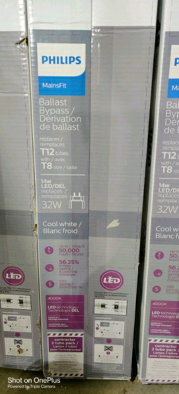 Philips T8 LED Light Bulbs 
No Ballasts Needed in Electrical in Hamilton - Image 4