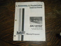 Massey Ski Whiz Snowmobile Assembly and predelivery Instructions