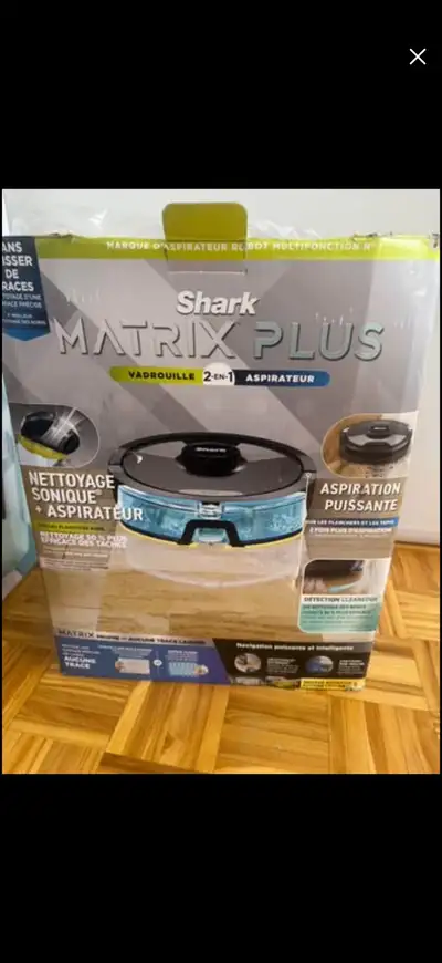 This Shark Matrix Plus 2-in-1 Robot Vacuum offers advanced sonic mopping and powerful vacuum suction...