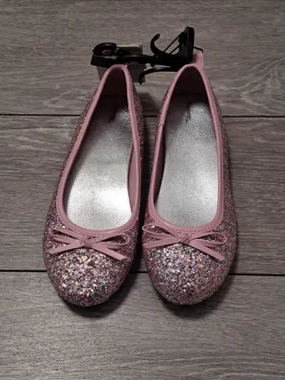 Brand New George Girls Pink Glittery Ballet Flats. Size 1 & 3, View more