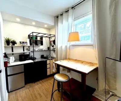 Studio au centre-ville de Shawinigan tout inclus: meublé, wifi, électricité, a/c, vaisselle etc. Idé...