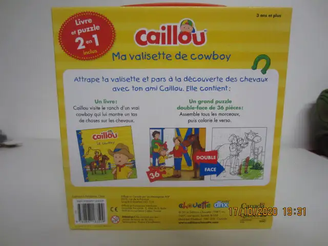 Ma valisette de cowboy Caillou avec livre et casse-tête in Toys & Games in Longueuil / South Shore - Image 5
