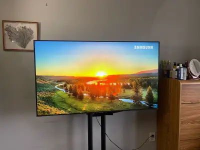 Samsung 58” 4K Smart TV + Rolling Stand (Excellent Condition), View more