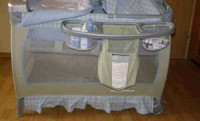 Baby playpen bassinet changing area