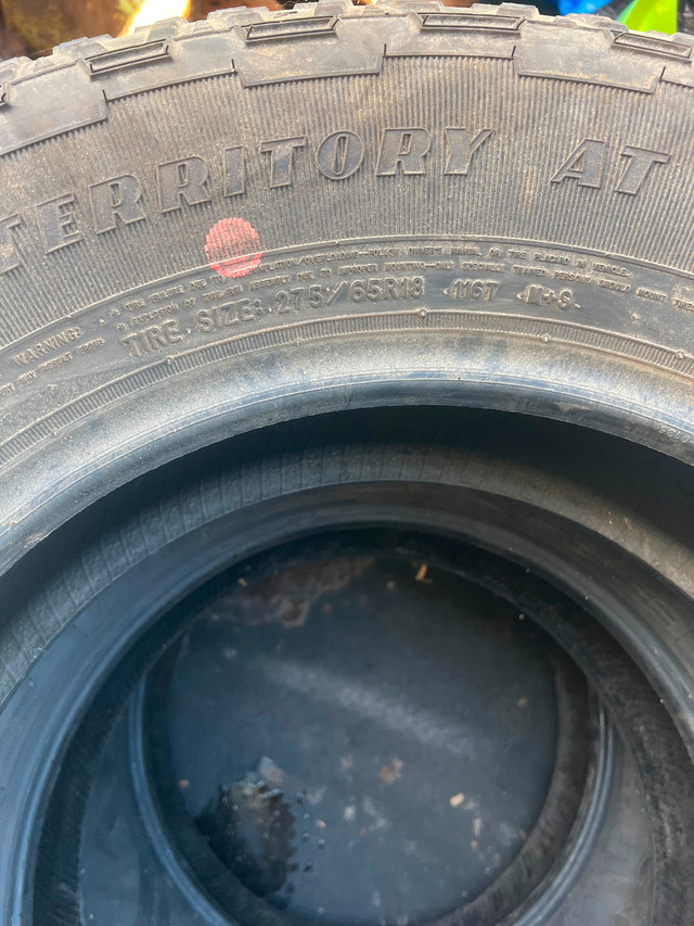 275/65R18 Goodyear Wrangler Territory AT tires in Tires & Rims in Cranbrook - Image 3
