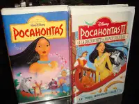 VHS-WALT DISNEY-POCAHONTAS 1+2-FILM/MOVIE