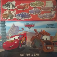 Out for a Spin: Disney Pixar children's book with 8 magnets, $10