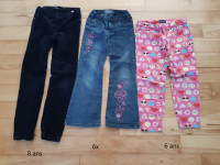 Pantalons pour filles 6-8 ans