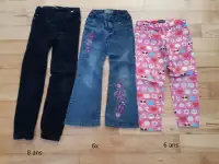 Pantalons pour filles 6-8 ans