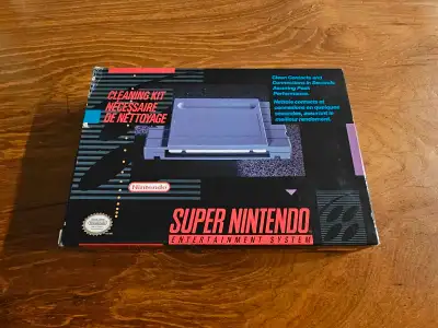 Super Nintendo Cleaning Kit (Snes, CIB)... Has been tested and works great, Comes with the protectiv...