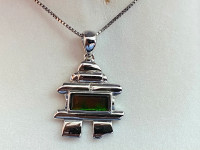PRICE REDUCED!!! Sterling Silver and Ammolite Pendant 