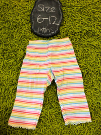 Gymboree colourful rainbow striped cotton pants 6-12 months