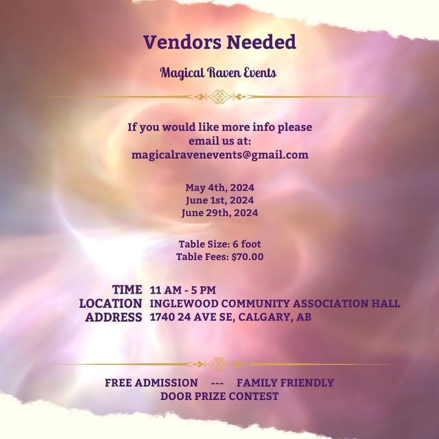 Looking for Vendors for Market in Events in Calgary