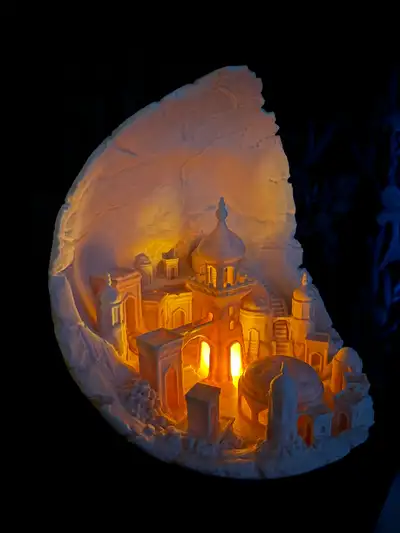 Moon City Lamp/ Decoration (Large), View more