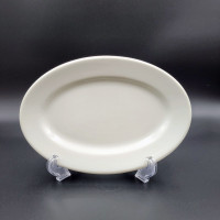 Vintage Walker China Oval Plate Platter Restaurant Ware White Be