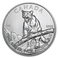 2012 RCM Wildlife Series Silver Coin 1 oz. COUGAR
