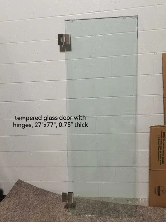 thick Tempered Glass Door with hinges