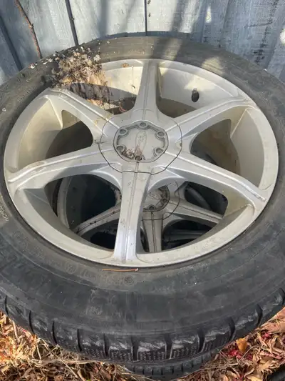 17 inch rims 2 bolt patterns 5x100 and 5x114.3 located in cobden $200 tires are shot if you have tir...