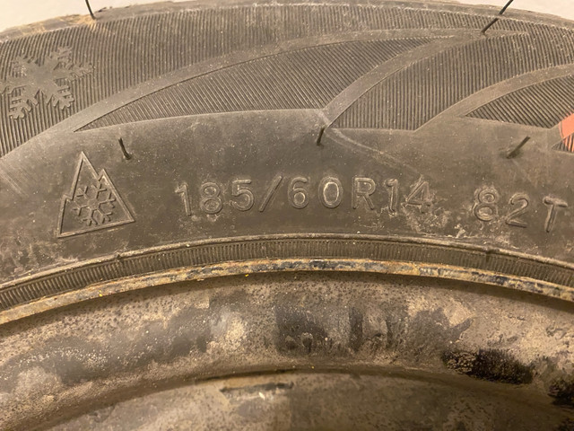 185/60 R14 Studded Winter Tires on Rims  in Tires & Rims in City of Halifax - Image 2