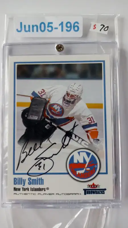 2002-03 Fleer Throwbacks Autograph Billy Smith Islanders Signed63234884877953122