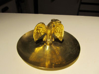 Brass coin or key dish with eagle.