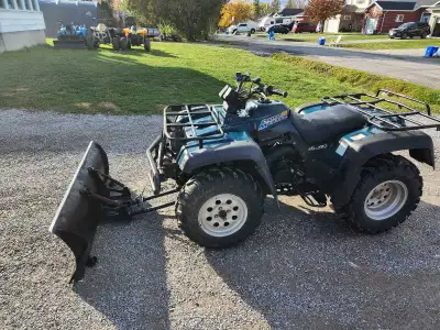 First bike is 2000 suzuki quadrunner 500, new led headlights, semi auto with hi/low/reverse..$3100 w...